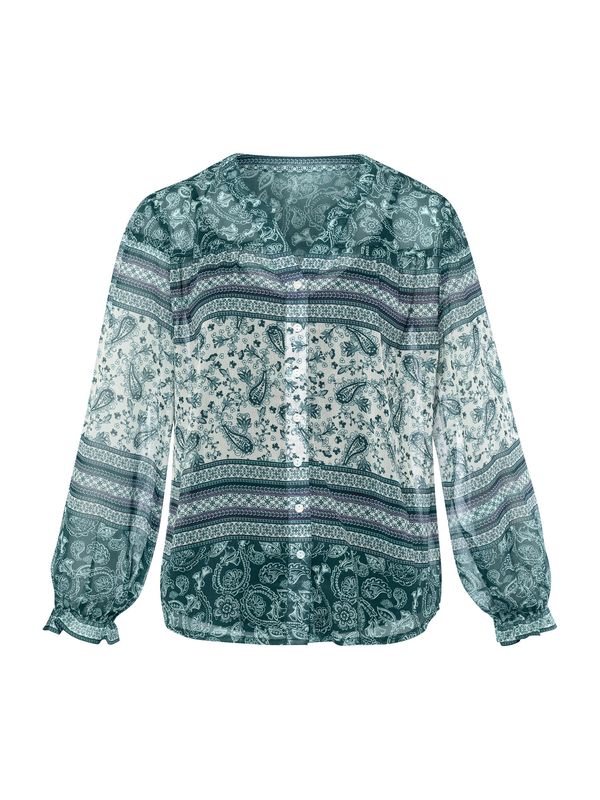 heine heine Блуза  морскосиньо / петрол / бяло