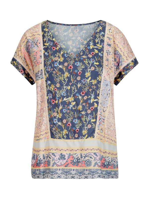 heine heine Блуза  нейви синьо / опал / светложълто / праскова