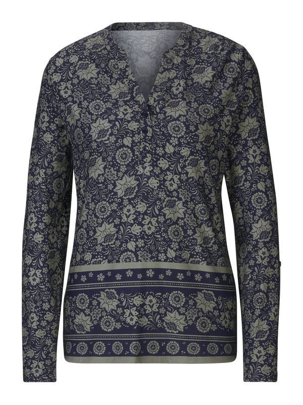 heine heine Блуза  синьо / каки