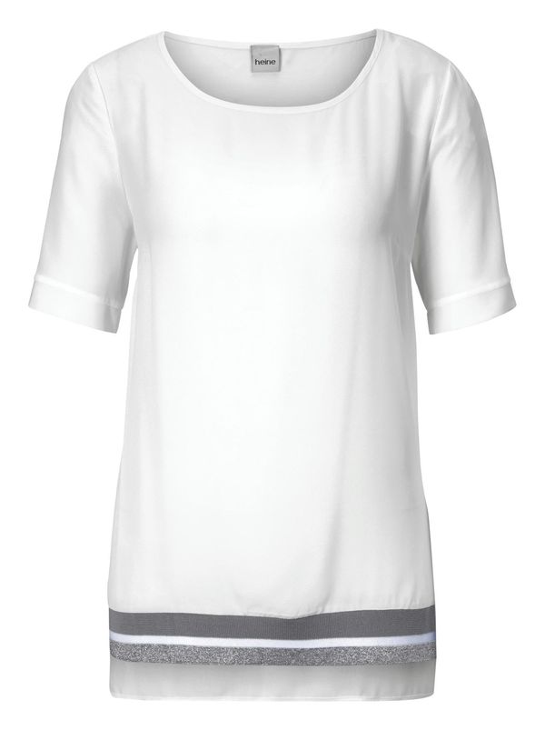 heine heine Блуза  сиво / бяло