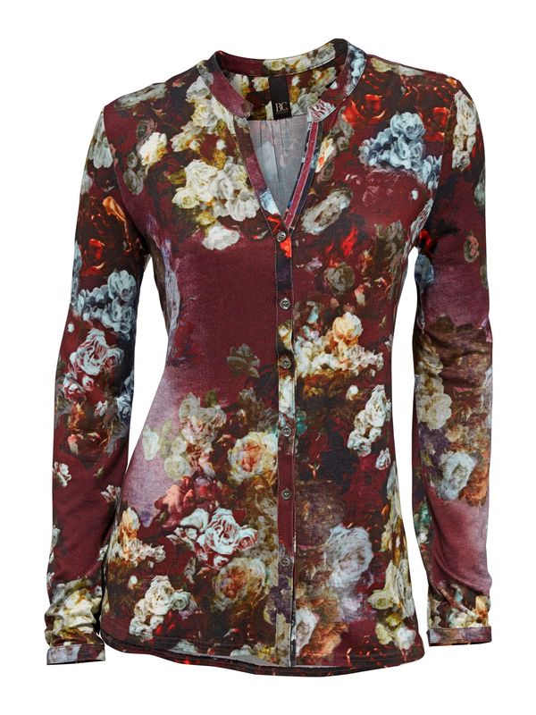 heine heine Блуза  светлобежово / светлосиньо / бордо