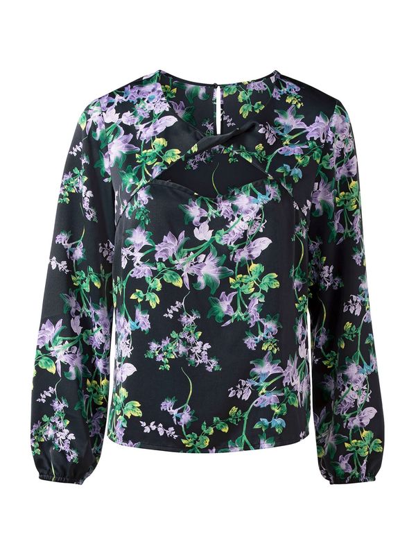 heine heine Блуза  зелено / пастелнолилаво / черно