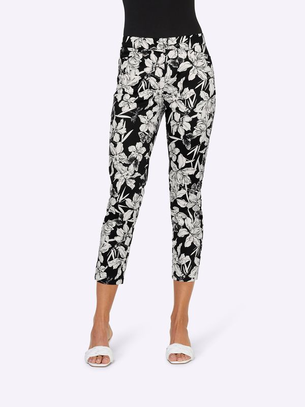 heine heine Панталон  цвят "пясък" / черно