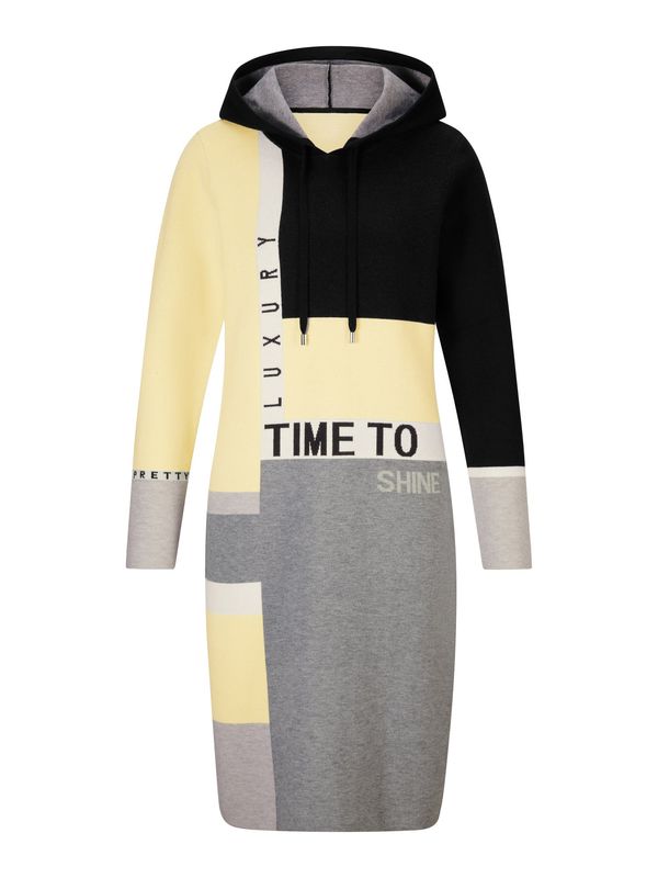 heine heine Плетена рокля  кремаво / жълто / сив меланж / черно