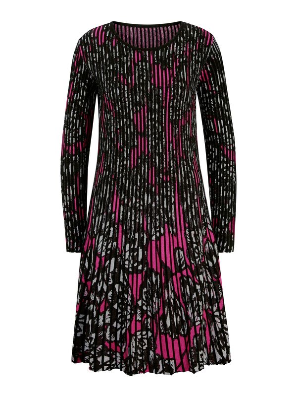 heine heine Плетена рокля  сиво / циклама / черно