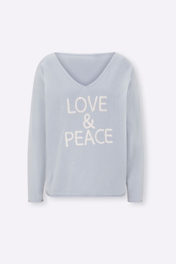 heine heine Плетена рокля  светлосиньо / бяло