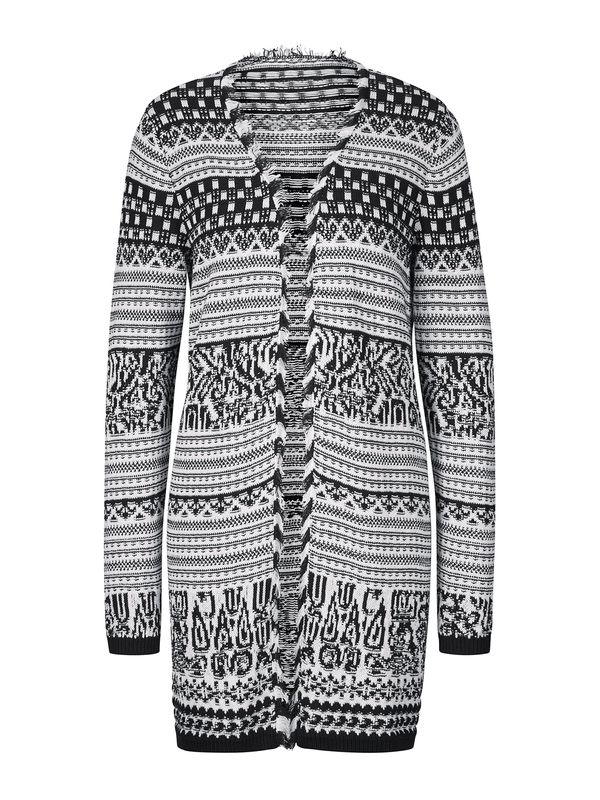 heine heine Плетена жилетка  черно / бяло