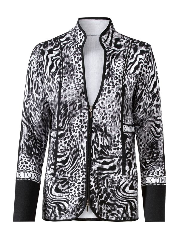 heine heine Плетена жилетка  черно / мръсно бяло