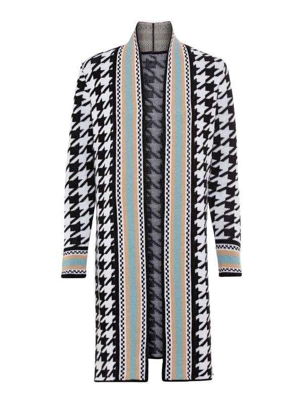 heine heine Плетена жилетка  нефритено зелено / кайсия / черно / бяло