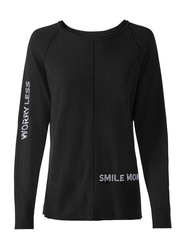 heine heine Пуловер  черно / бяло