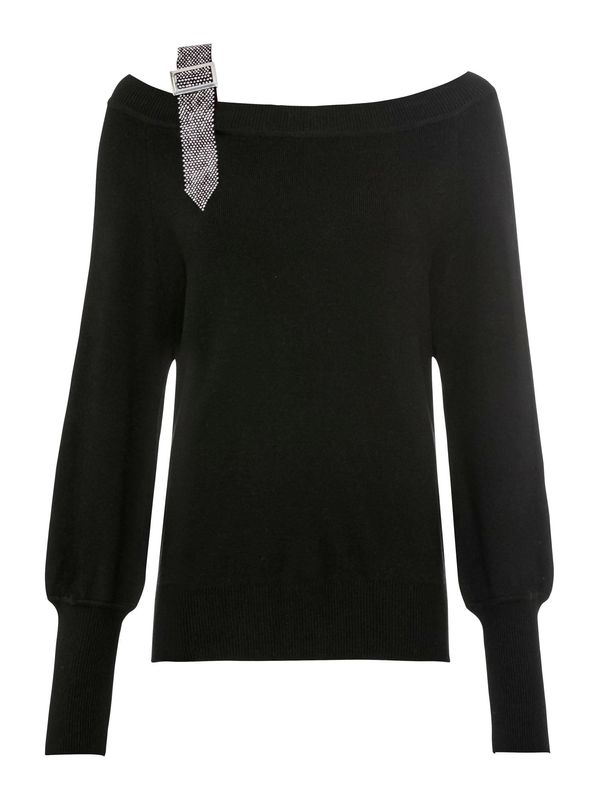 heine heine Пуловер  черно / сребърно