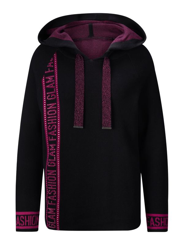 heine heine Пуловер  червено-виолетово / черно