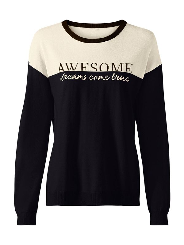 heine heine Пуловер  екрю / черно