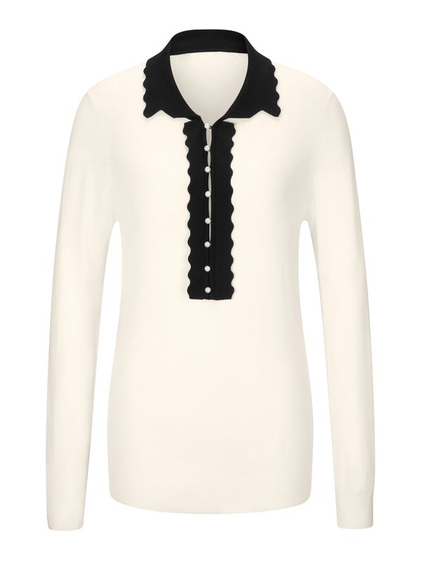 heine heine Пуловер  екрю / черно