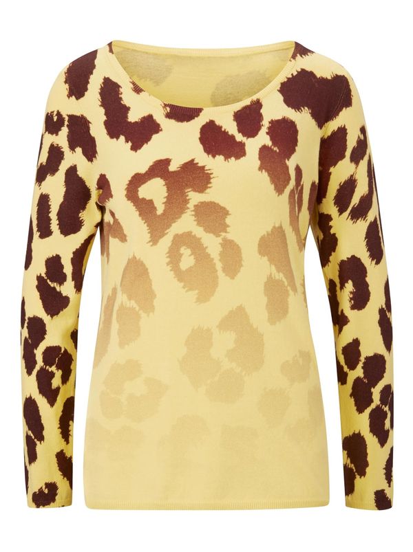 heine heine Пуловер  кафяво / жълто