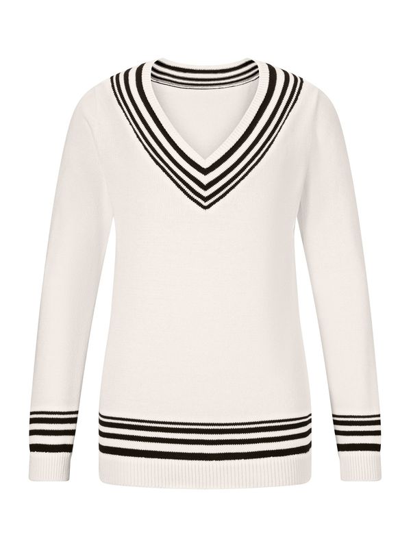heine heine Пуловер  кремаво / черно