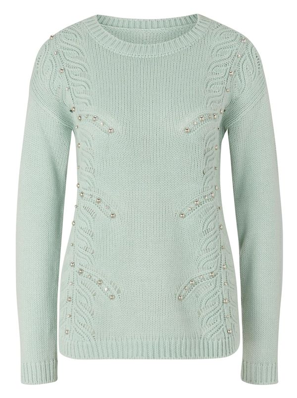 heine heine Пуловер  мента / сребърно