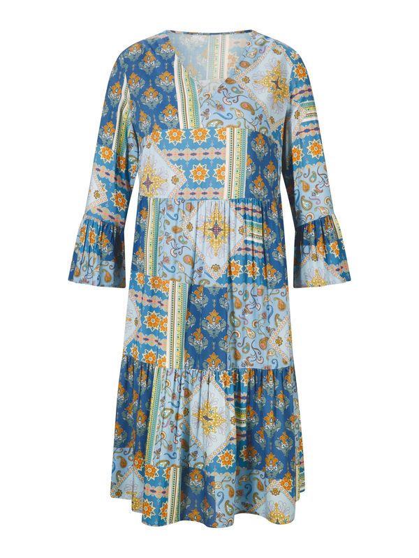 heine heine Рокля  бежово / синьо / светлосиньо / оранжево