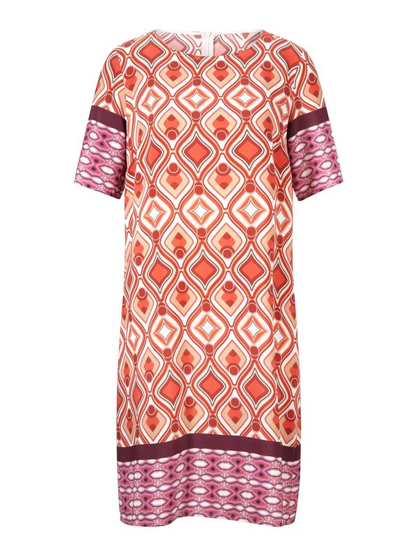 heine heine Рокля  цвят "пясък" / тъмнооранжево / пепел от рози / бяло