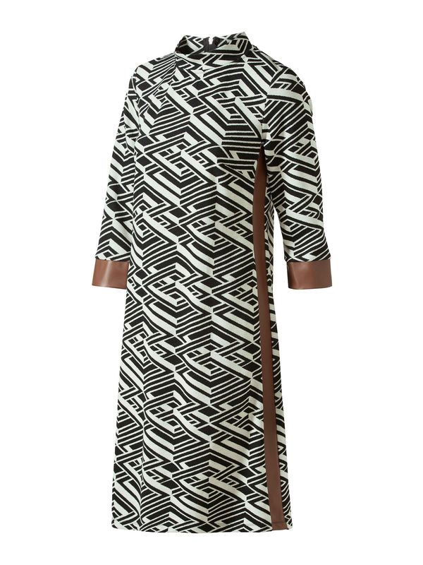 heine heine Рокля  кафяво / черно / бяло