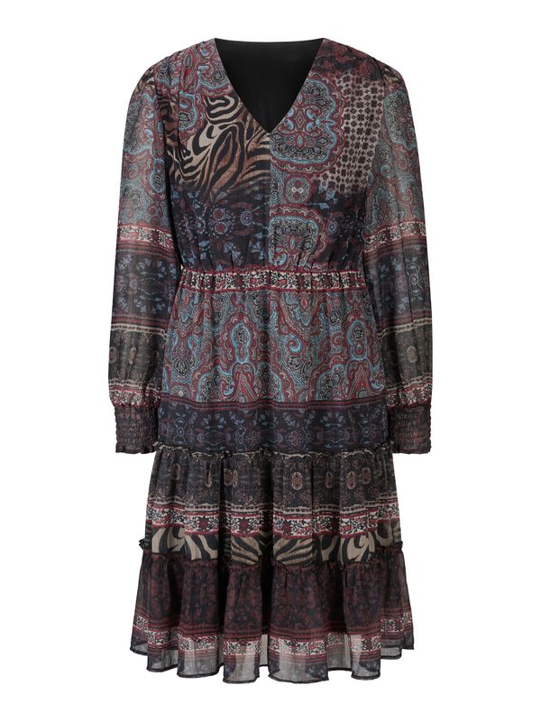 heine heine Рокля  пъстро / бургундово червено