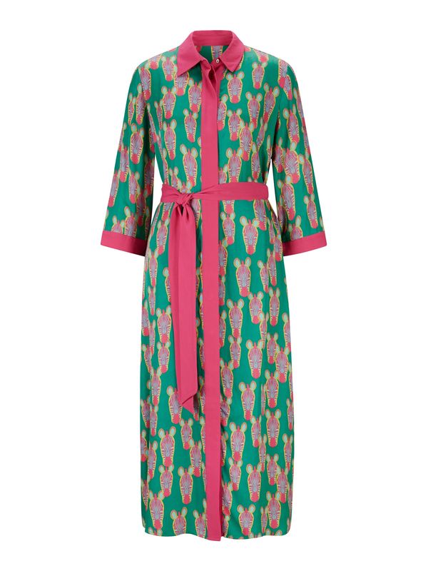 heine heine Рокля  смарагдово зелено / пъстро / фуксия