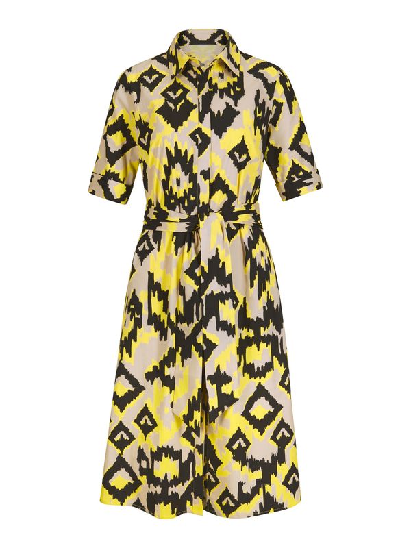 heine heine Рокля тип риза  бежово / жълто / черно