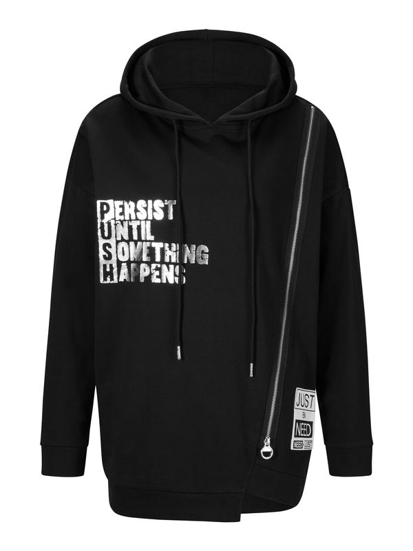 heine heine Суичър  черно / сребърно / мръсно бяло