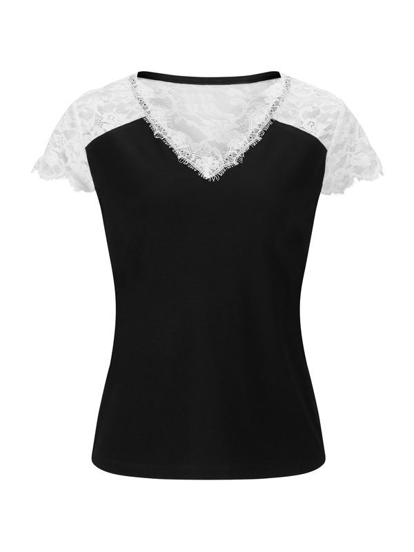 heine heine Тениска  черно / бяло