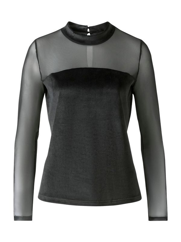 heine heine Тениска  черно / прозрачно