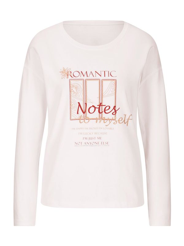 heine heine Тениска  капучино / тъмночервено / яйчена черупка