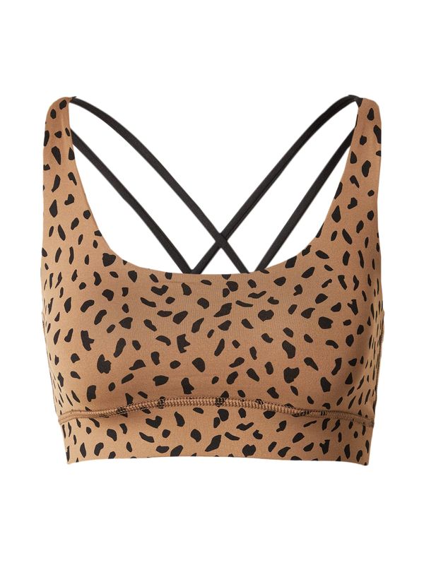 Hey Honey Hey Honey Спортен сутиен  светлокафяво / черно