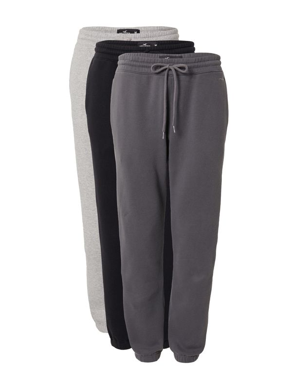 HOLLISTER HOLLISTER Панталон  сиво / светлосиво / черно