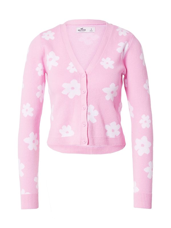 HOLLISTER HOLLISTER Плетена жилетка 'DOPAMINE'  светлорозово / бяло