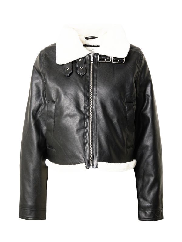 HOLLISTER HOLLISTER Преходно яке  черно / бяло