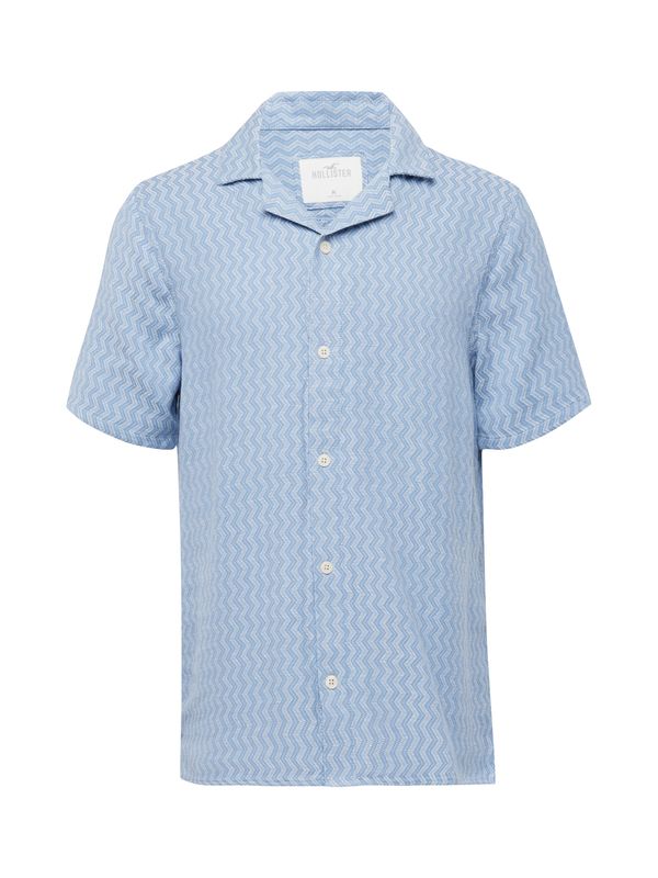 HOLLISTER HOLLISTER Риза  светлосиньо / бяло