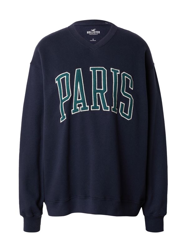 HOLLISTER HOLLISTER Суичър  нейви синьо / смарагдово зелено / бяло