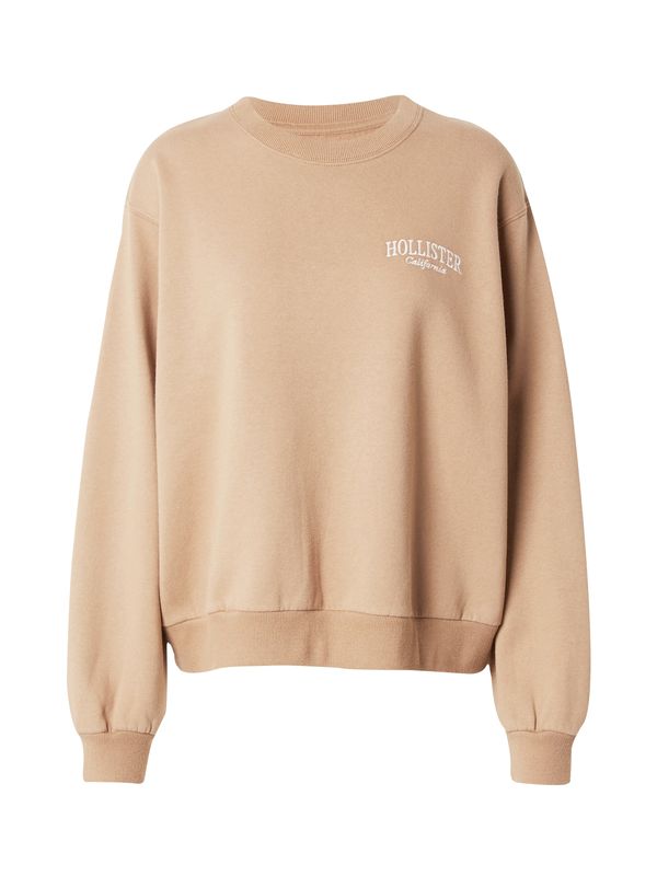 HOLLISTER HOLLISTER Суичър  светлокафяво / бяло