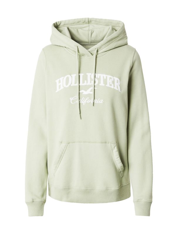 HOLLISTER HOLLISTER Суичър 'TECH CORE'  пастелно зелено / бяло
