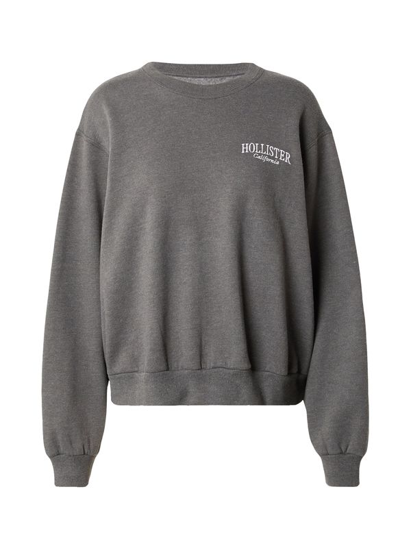 HOLLISTER HOLLISTER Суичър  тъмносиво / бяло