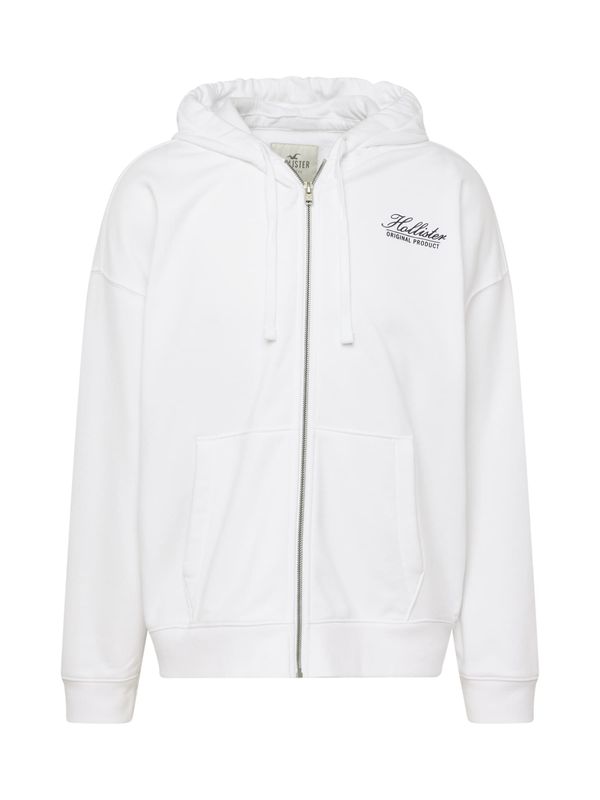 HOLLISTER HOLLISTER Суичъри с качулка  черно / бяло