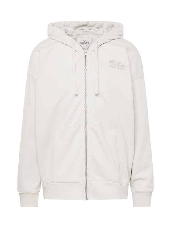 HOLLISTER HOLLISTER Суичъри с качулка  светлосиво / мръсно бяло
