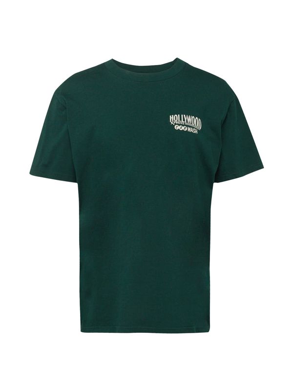 HOLLISTER HOLLISTER Тениска 'AMERICAN DESTINATIONS'  елхово зелено / бяло