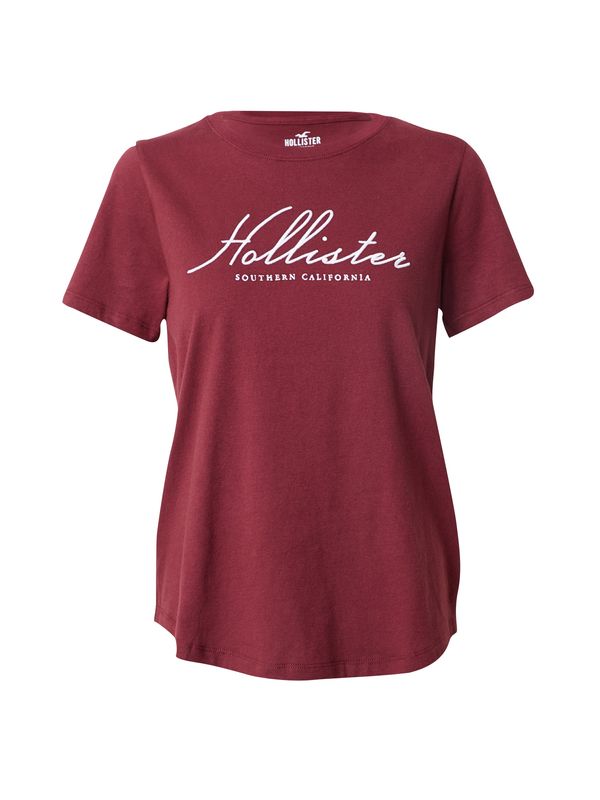 HOLLISTER HOLLISTER Тениска  черешово червено / бяло