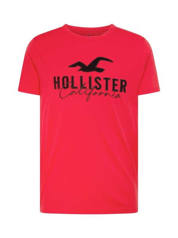 HOLLISTER HOLLISTER Тениска  червено / черно