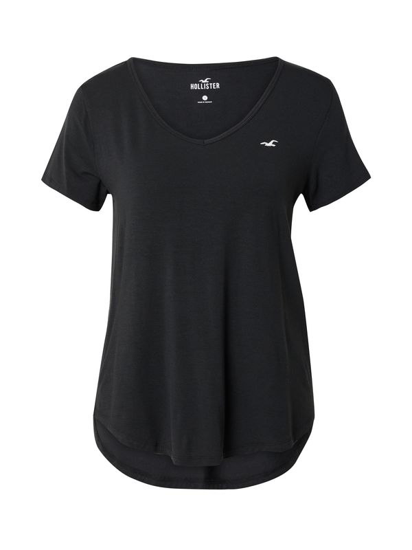 HOLLISTER HOLLISTER Тениска 'EMEA'  черно / бяло