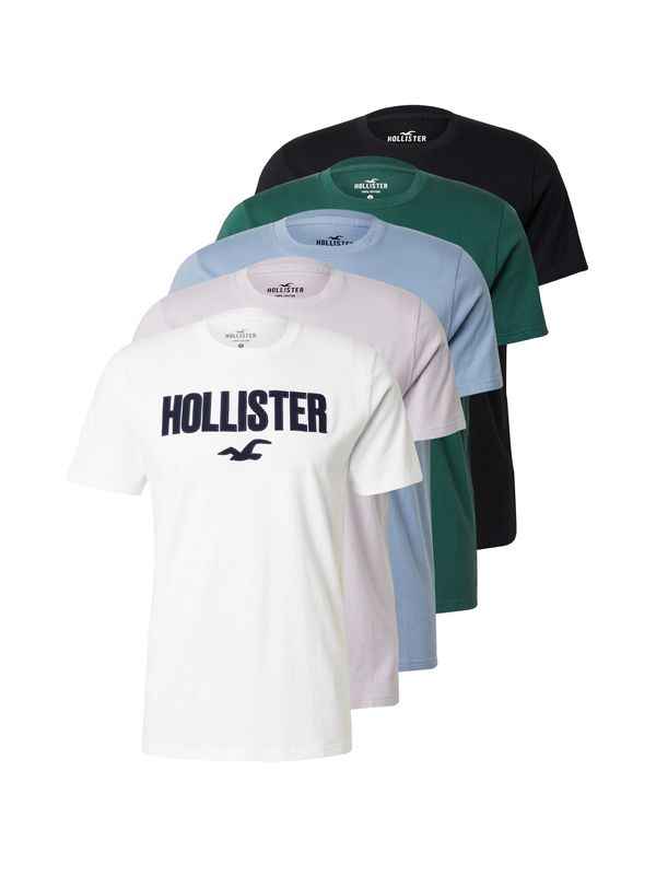 HOLLISTER HOLLISTER Тениска  небесносиньо / смарагдово зелено / черно / бяло