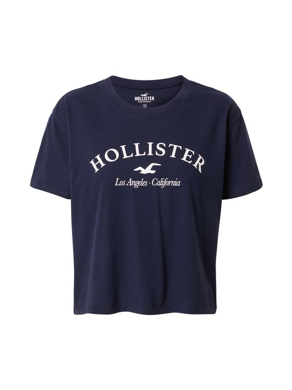 HOLLISTER HOLLISTER Тениска  нейви синьо / бяло