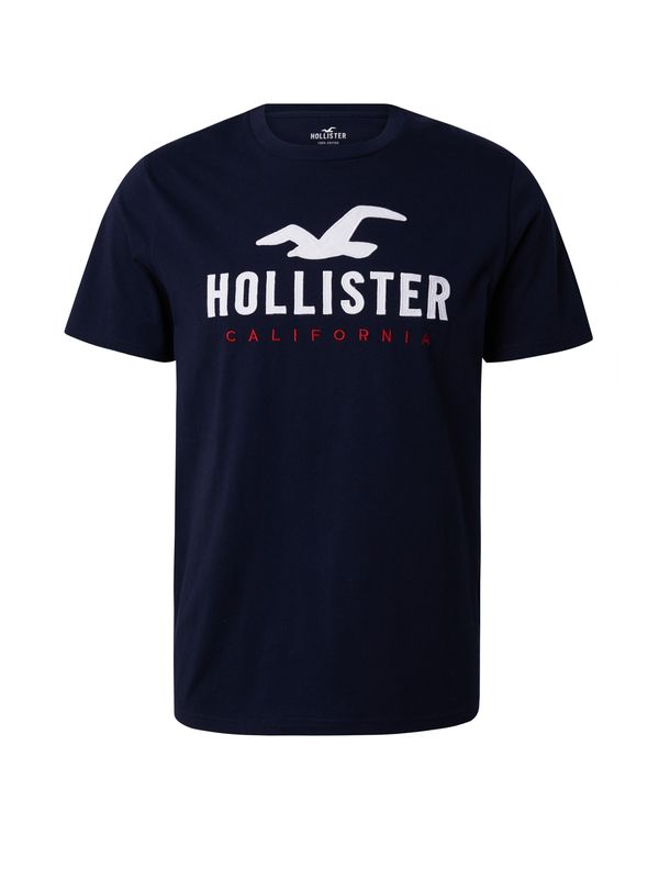 HOLLISTER HOLLISTER Тениска  нейви синьо / червено / бяло