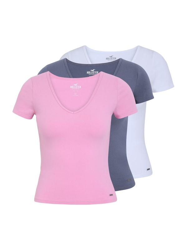 HOLLISTER HOLLISTER Тениска  нейви синьо / светлосиньо / орхидея